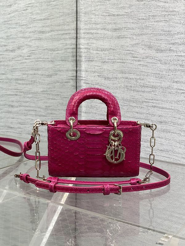 Lady D-Joy Bag Small Fuchsia Python