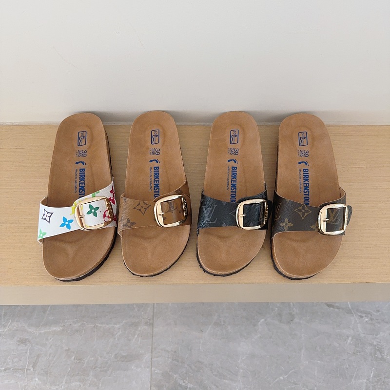 Birken-Style Big-Buckle Sandals