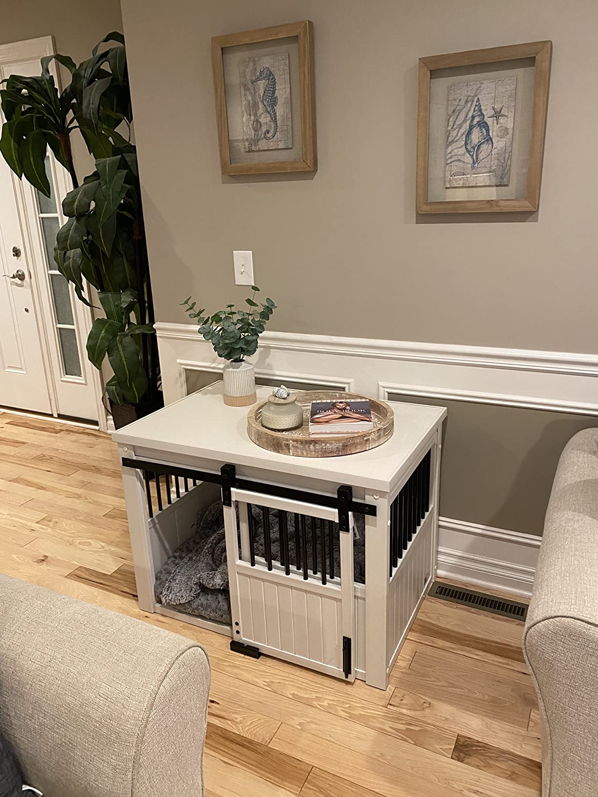 Homestead Sliding Barn Door Furniture Style Dog Crate
