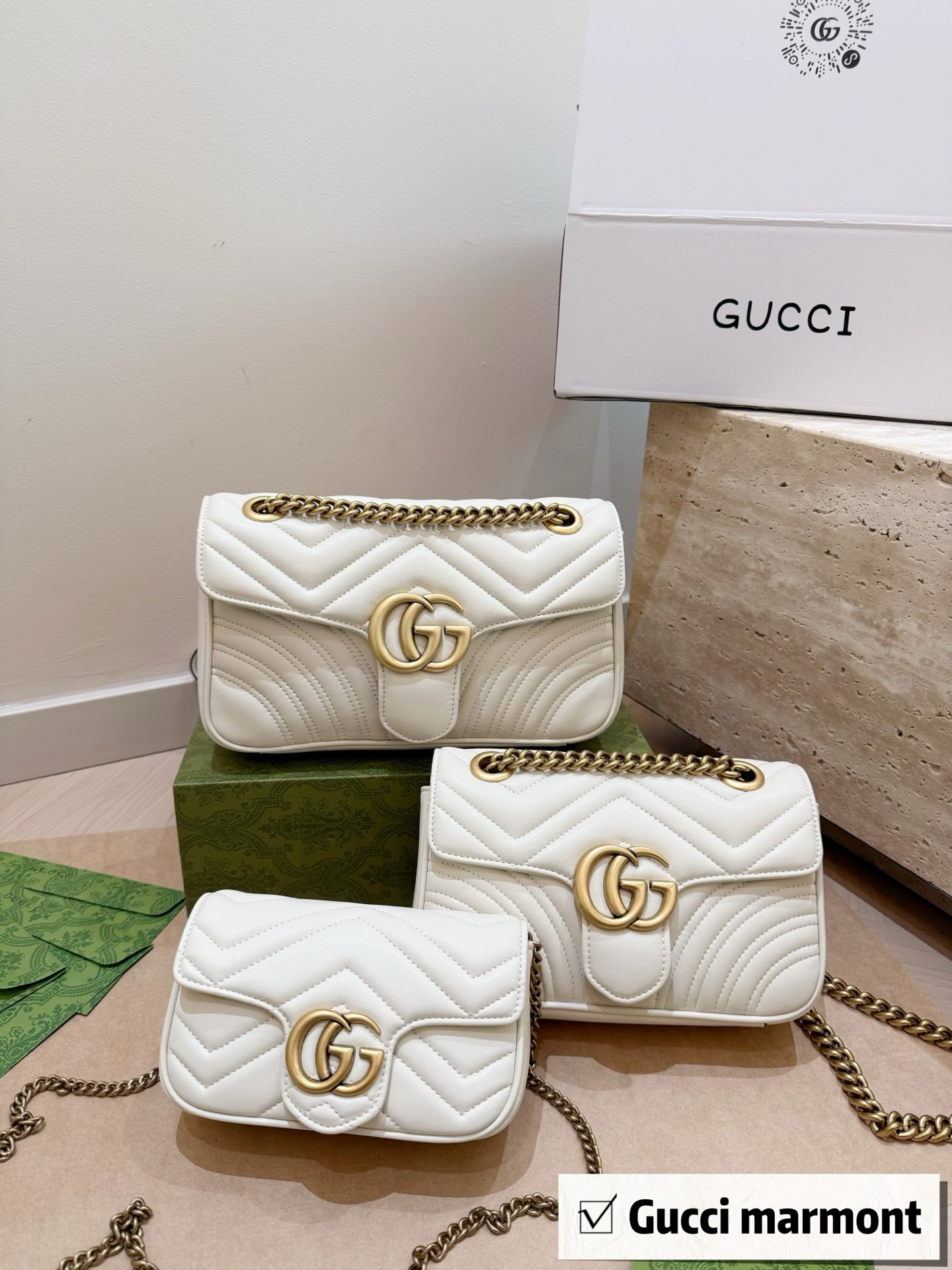 Gucci GG Marmont Quilted Chain Shoulder Bag