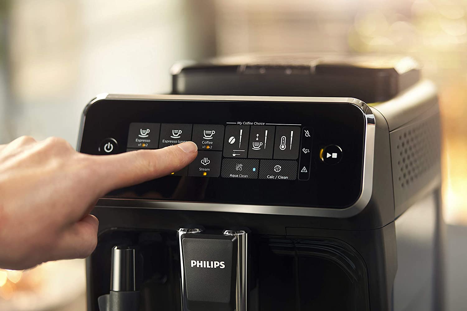 Fully Automatic Espresso Machine with Milk Frother, Black