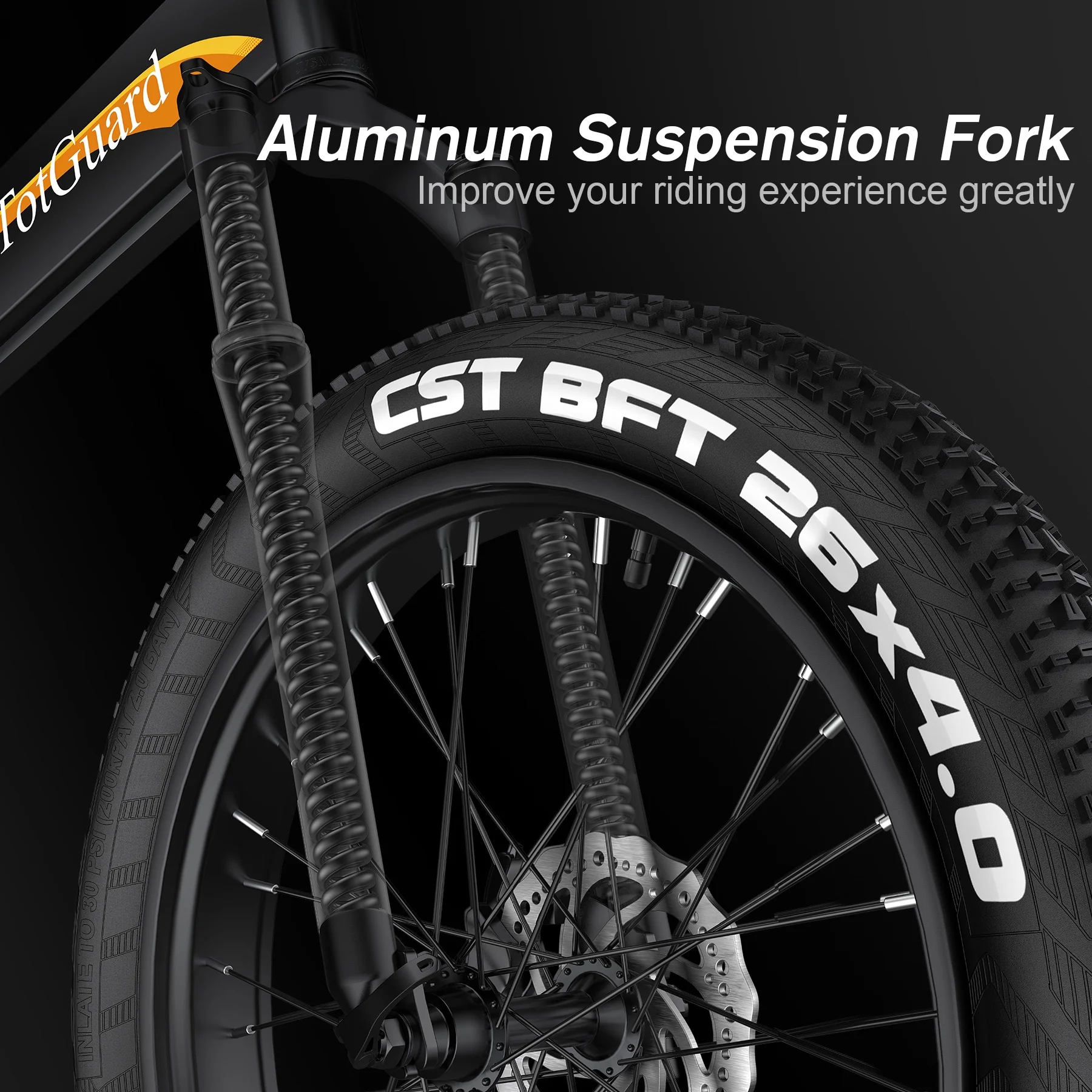TotGuard 26in Folding Fat Tire Electric Bike, 500W, 48V 10Ah