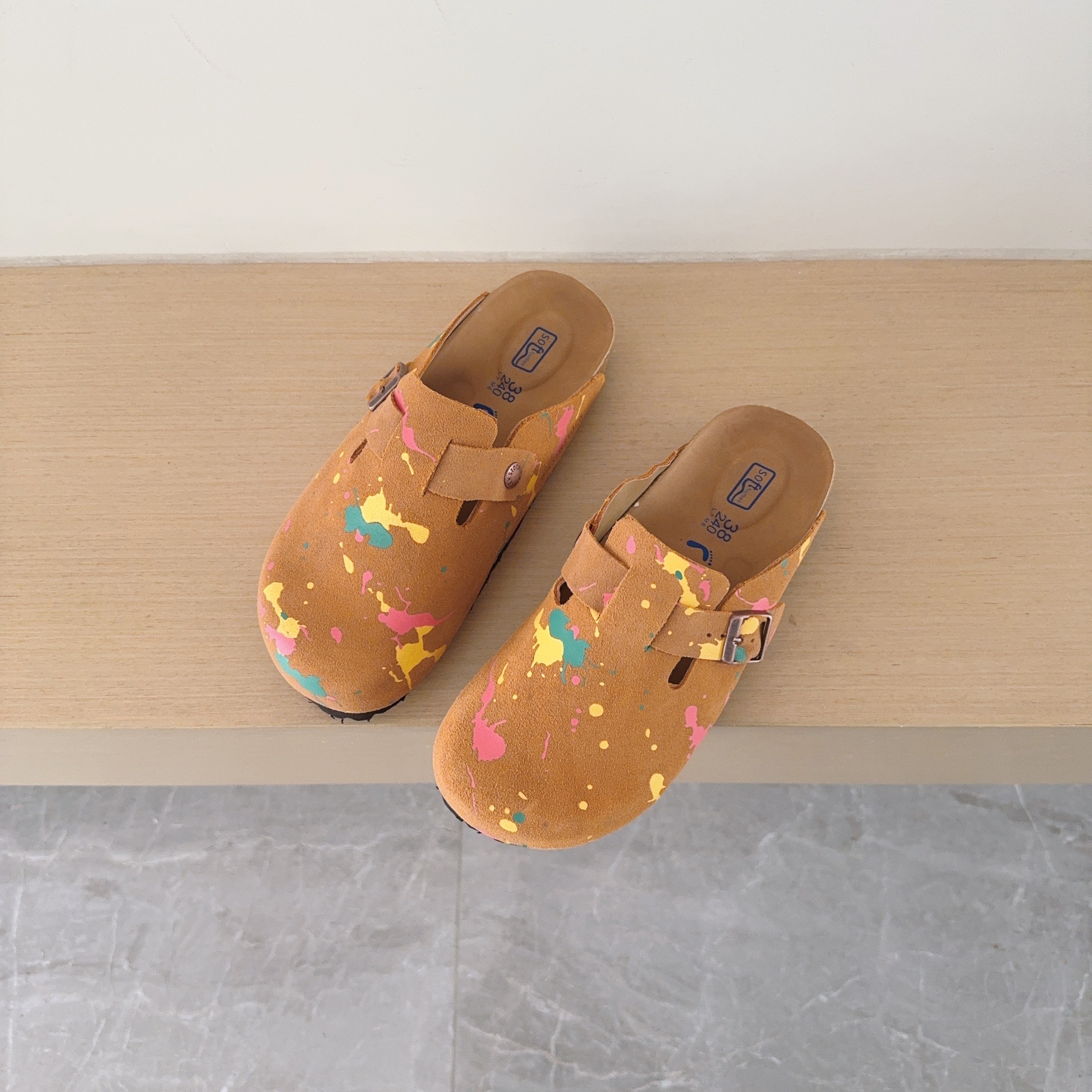 Splatter Graffiti Birken-Style Clogs