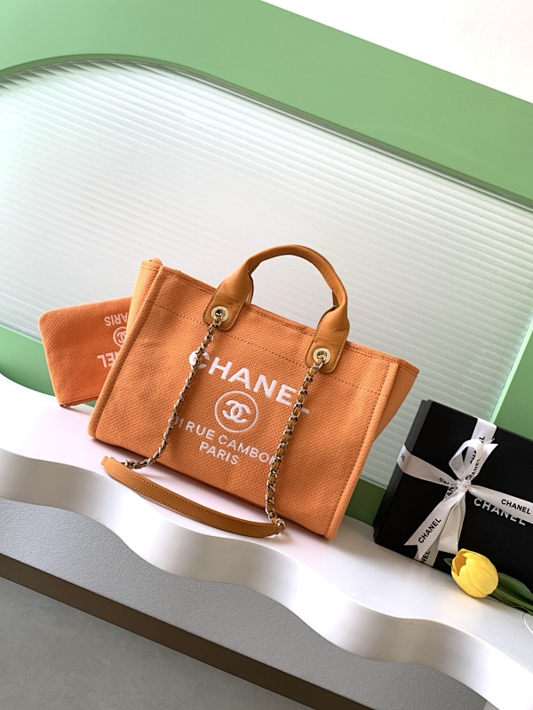 Chanel AS3257 Orange Shopping Tote