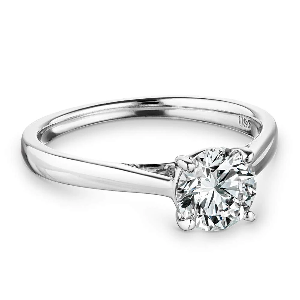 Aaliyah Lab Grown Diamond Cathedral Solitaire Engagement Ring