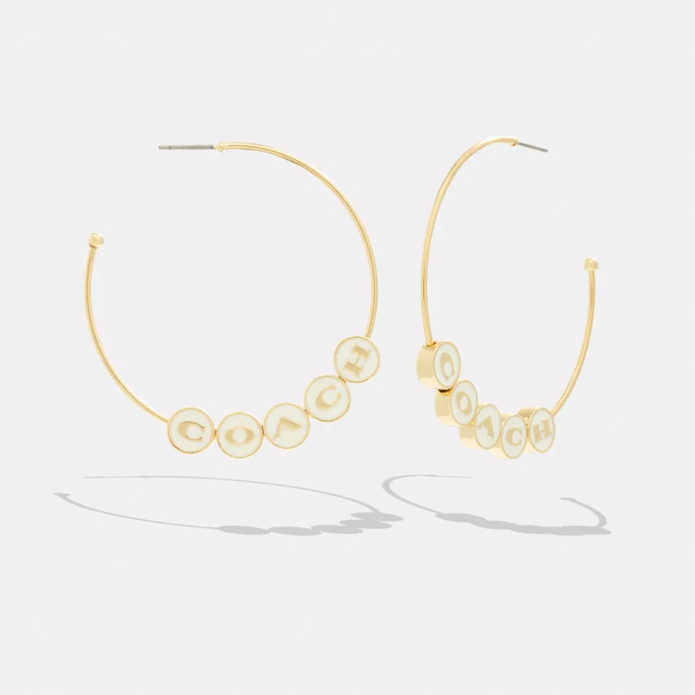 COAthtCH Enamel Hoop Earrings