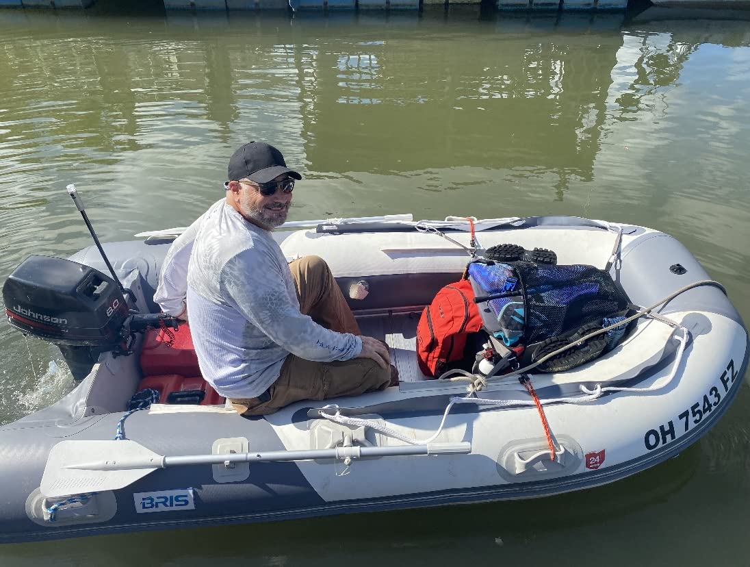 10.8 ft Inflatable Boat Inflatable Rafting Fishing Dinghy