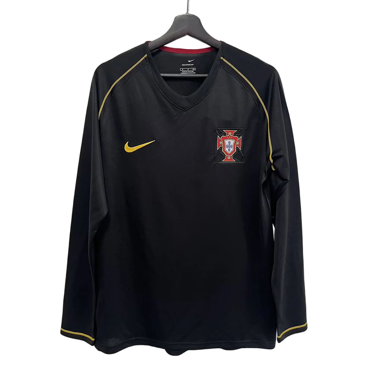 Retro  Portugal 2006 Away Black Long Sleeves