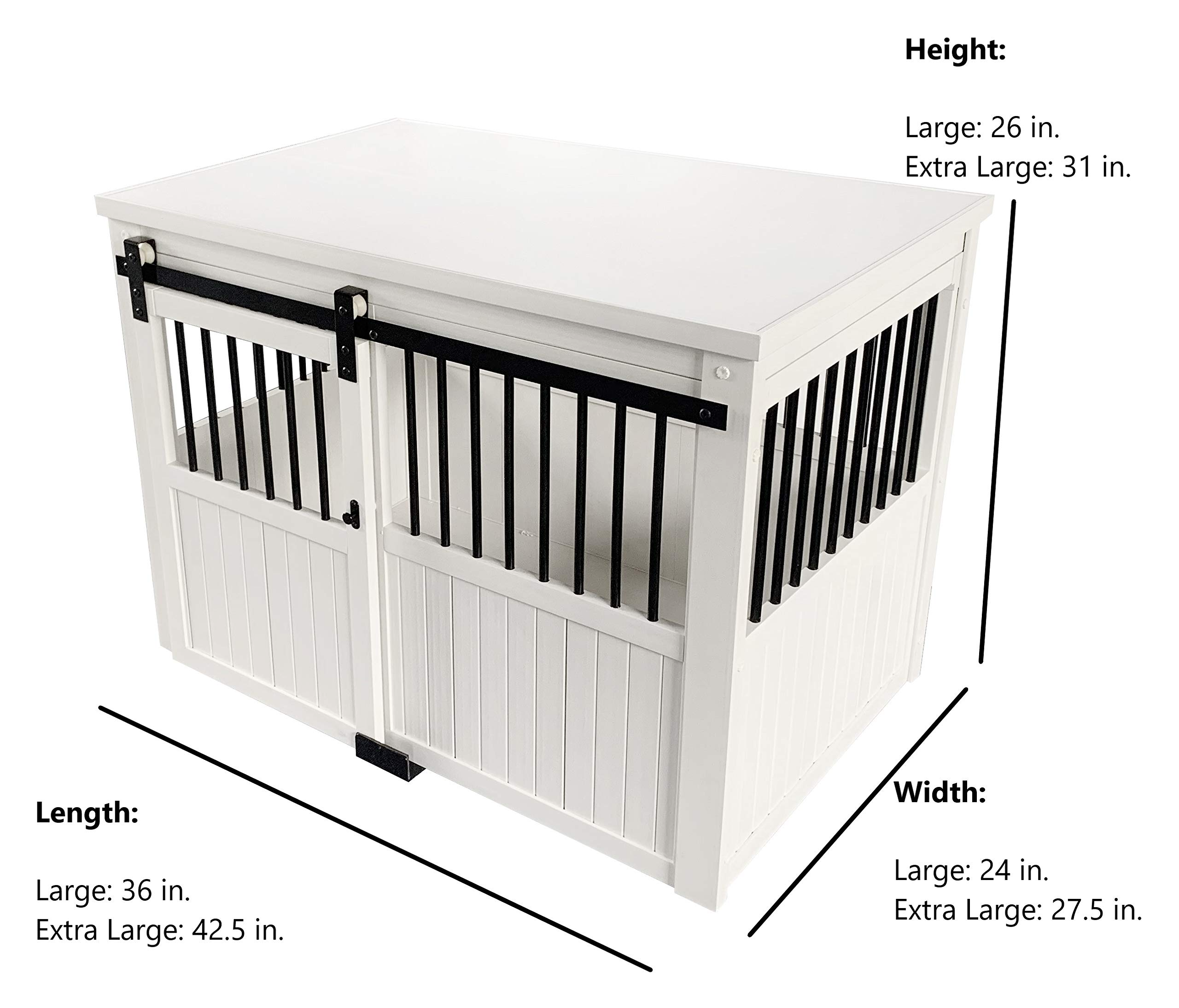 Homestead Sliding Barn Door Furniture Style Dog Crate