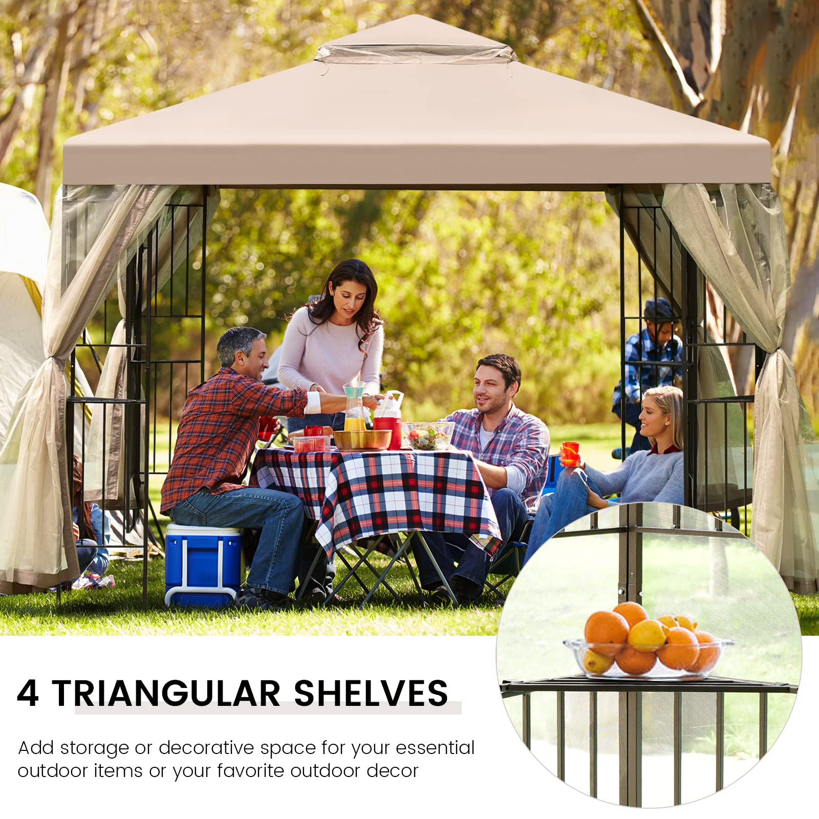 10x10 Feet Patio Gazebo