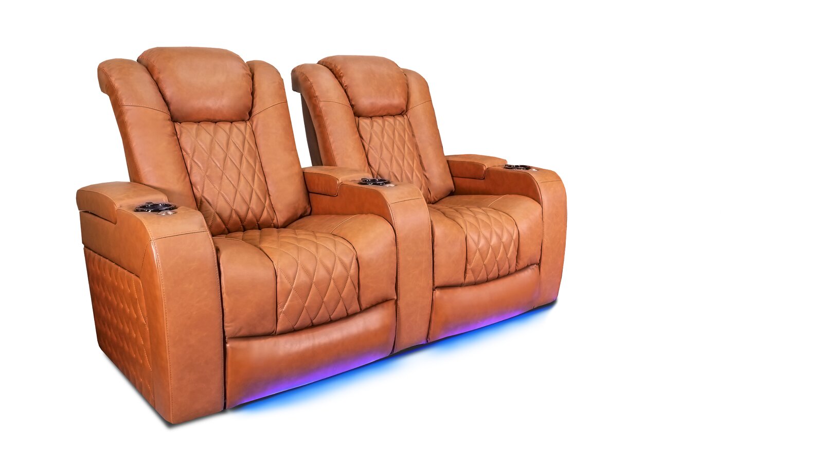 Tuscany 68.25'' Wide Genuine Leather Home Theater Seating with