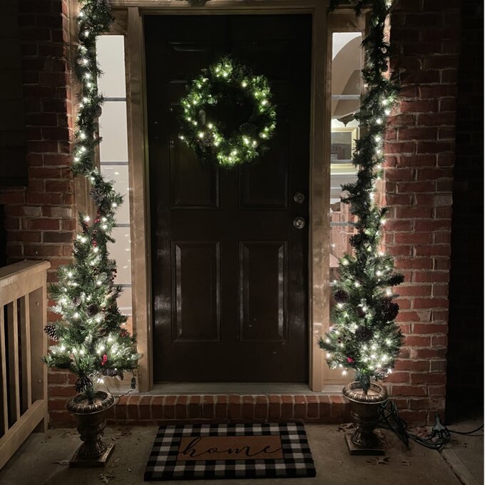 Frosted Berry 48'' Lighted Artificial Pine Christmas Tree