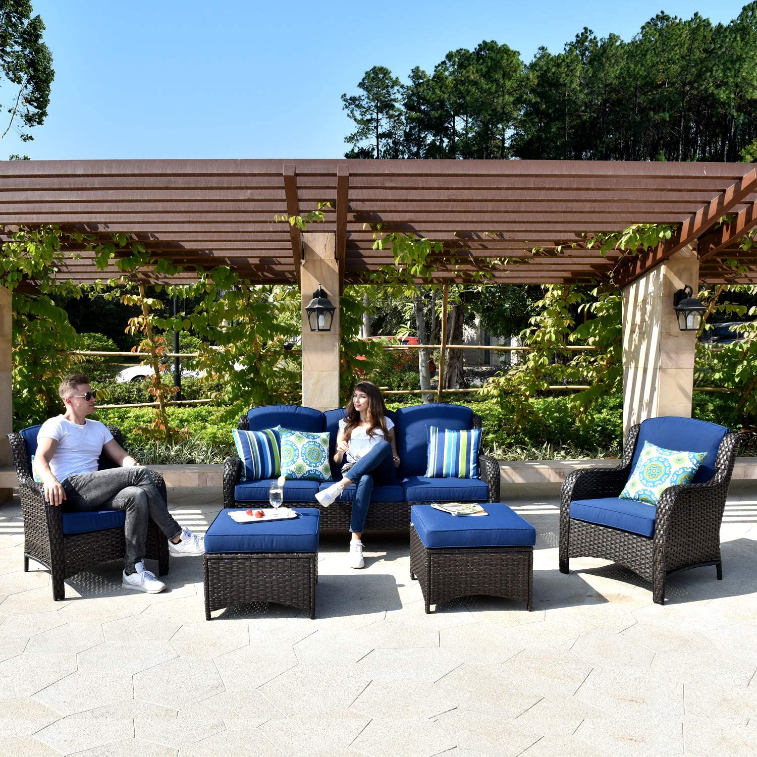 Patio Furniture Sets Conversation Set All Weather Wicker High