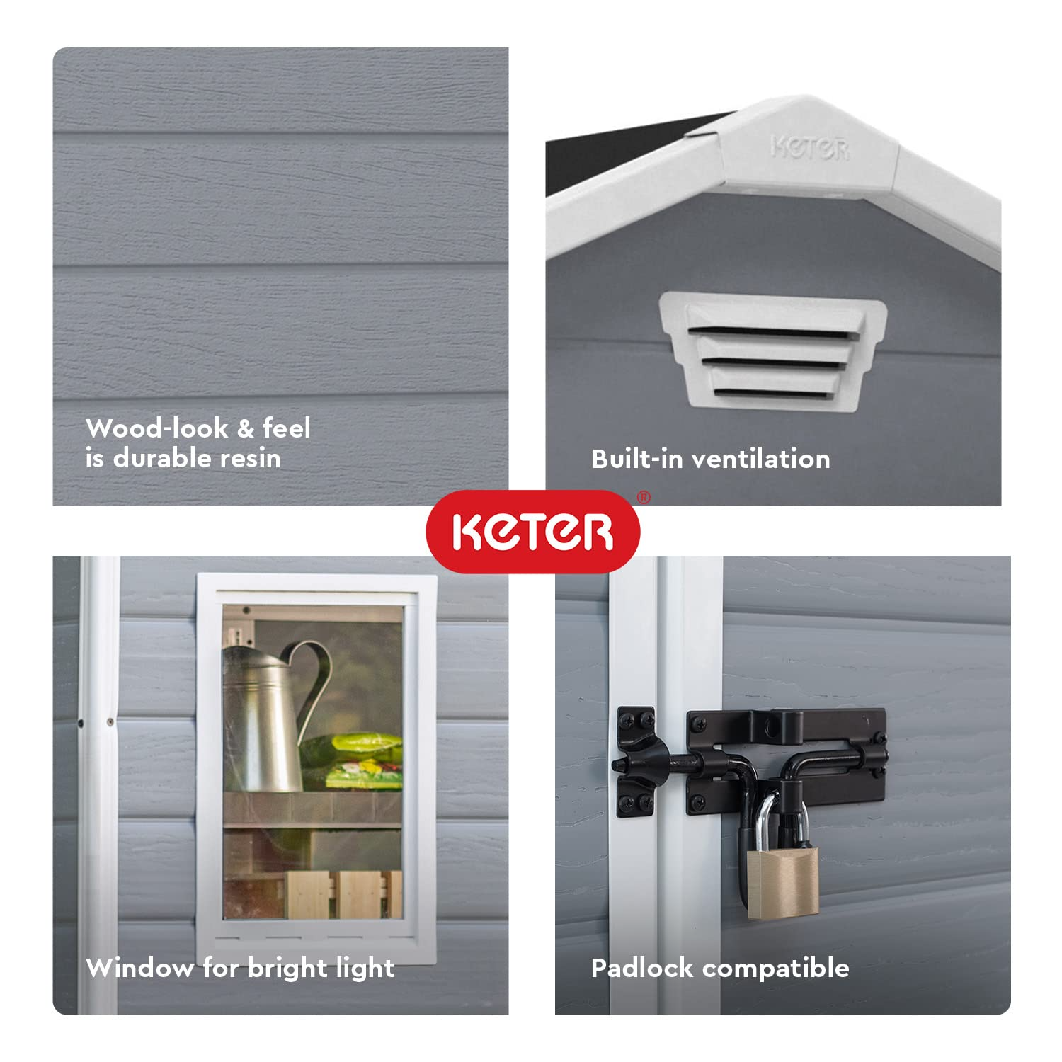 4x6 Resin Storage Shed Kit-Perfect to Store Patio Furniture