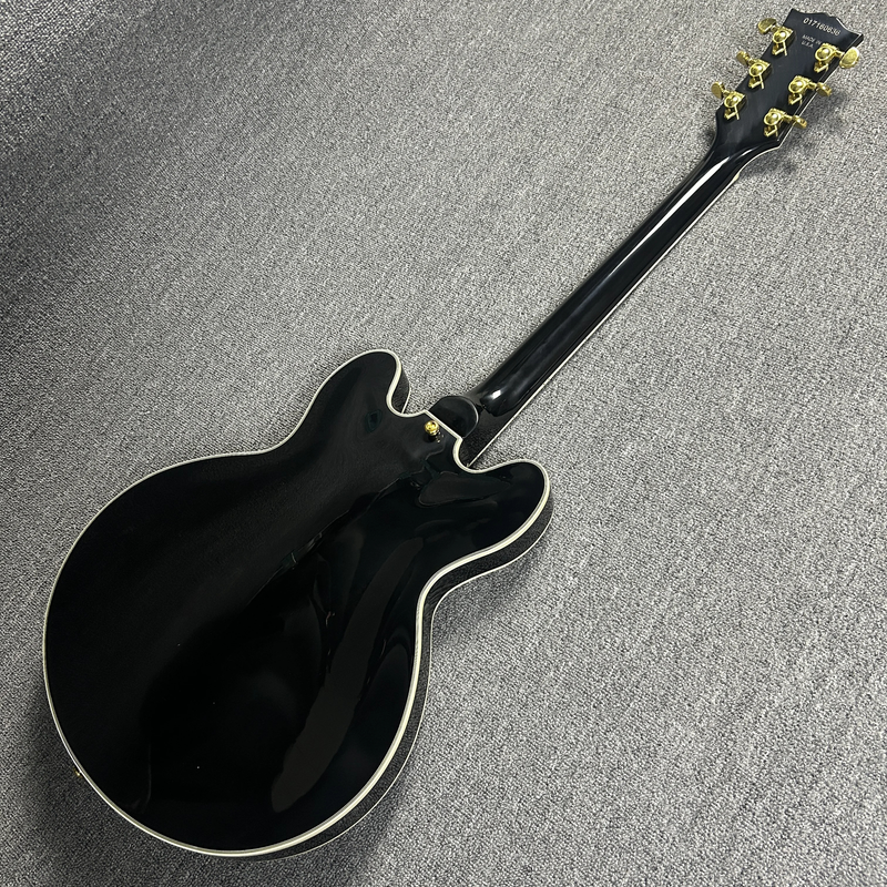Great Black Electric Guitar Rosewood Fingerboard Maple Body 22 Tone Position Top
