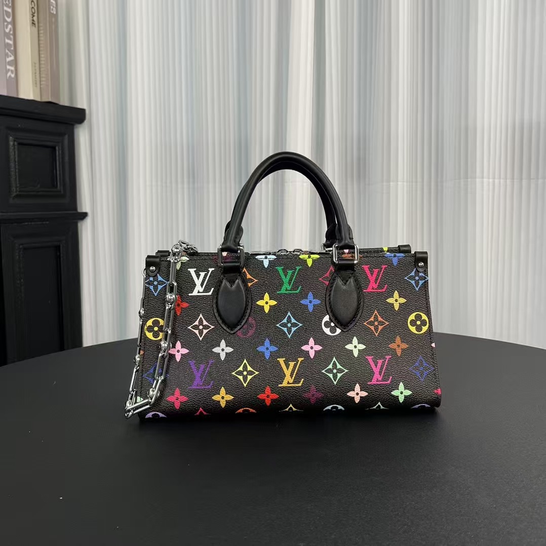 Top version LV onthego eastwest chain monogram multicolore bag