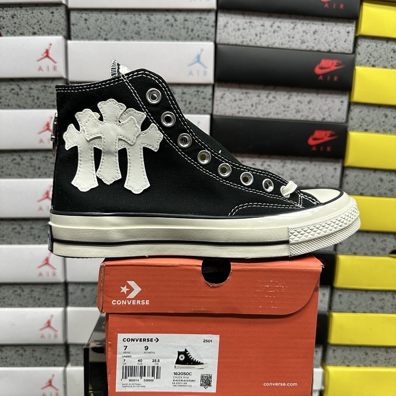 Converse Black High Top White Laces