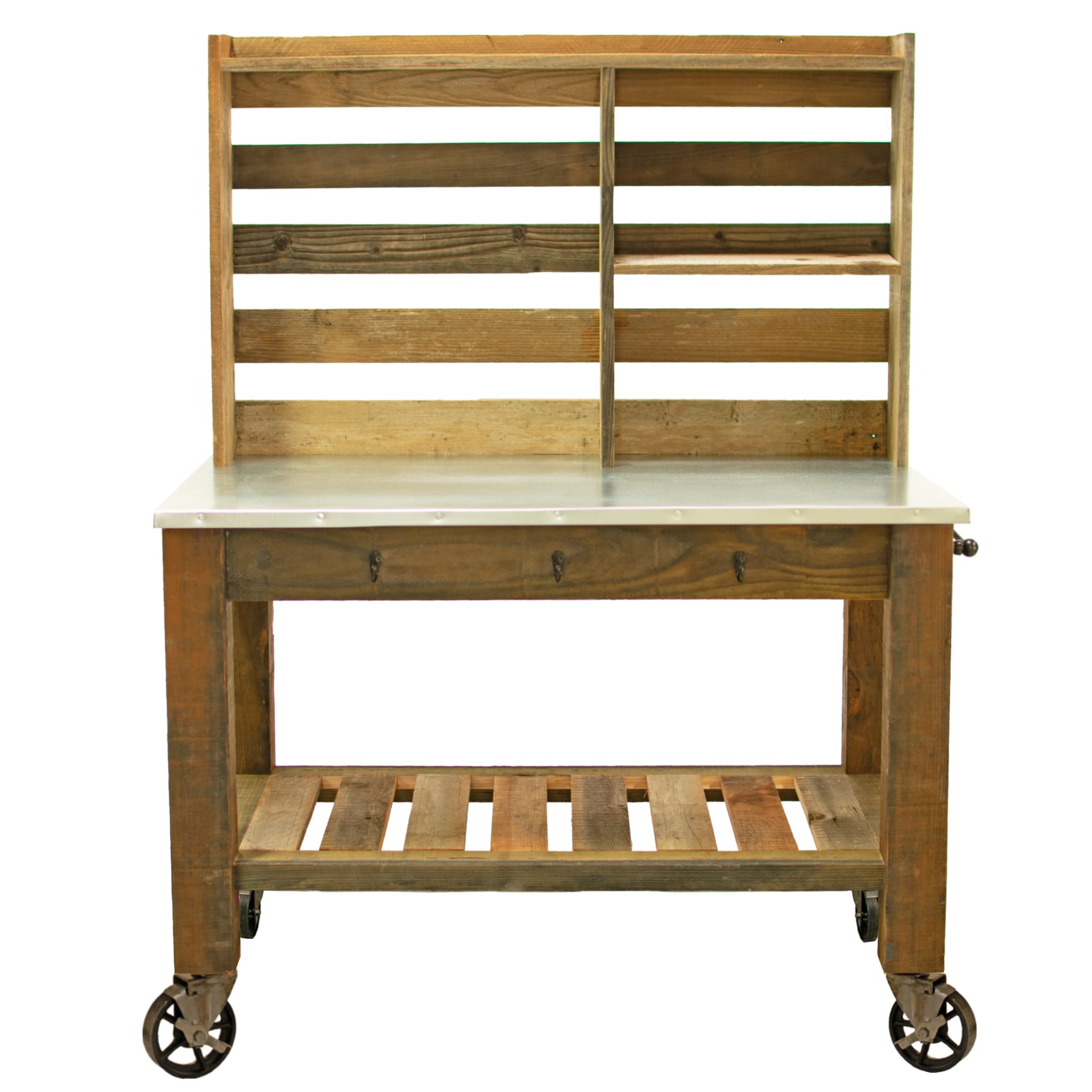 Potting Bench with Hardware Hooks & Towel Bar - Buffet Table