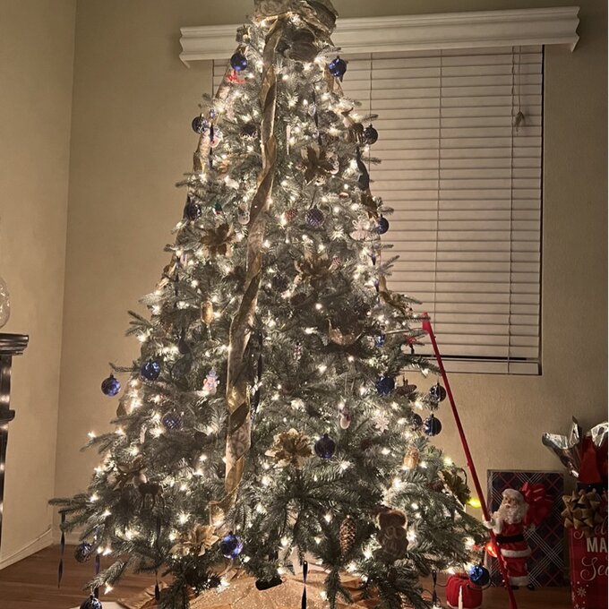 Frosted Arctic 90'' Lighted Artificial Spruce Christmas Tree