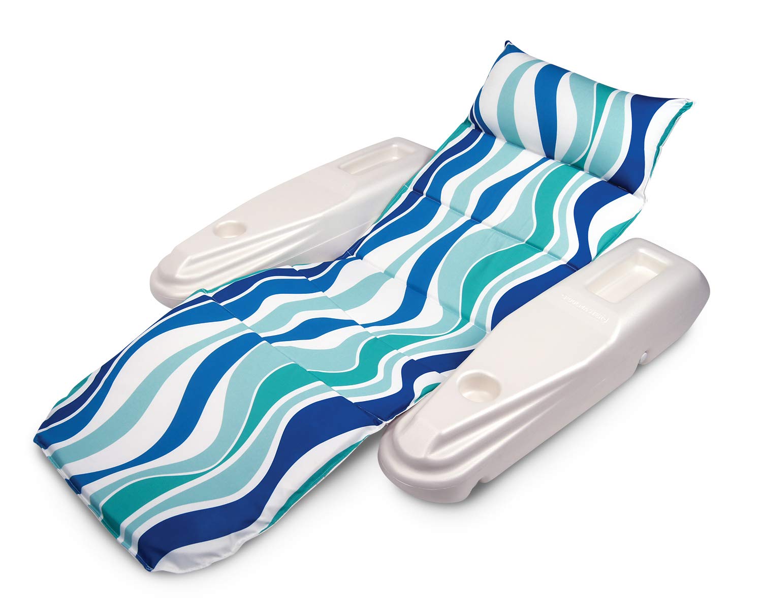 Swimming Pool Adjustable Floating Chaise Lounge, Blue Currents
