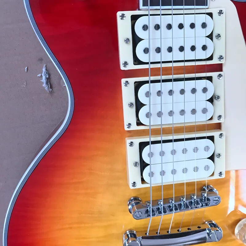 Ace Frehley Signature 3 Pickups Electric Guitar,High Quality Flamed Maple Wood