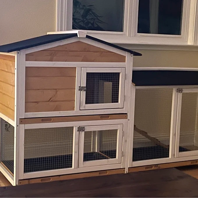 Violetta Weather Resistant Rabbit Hutch with Ramp