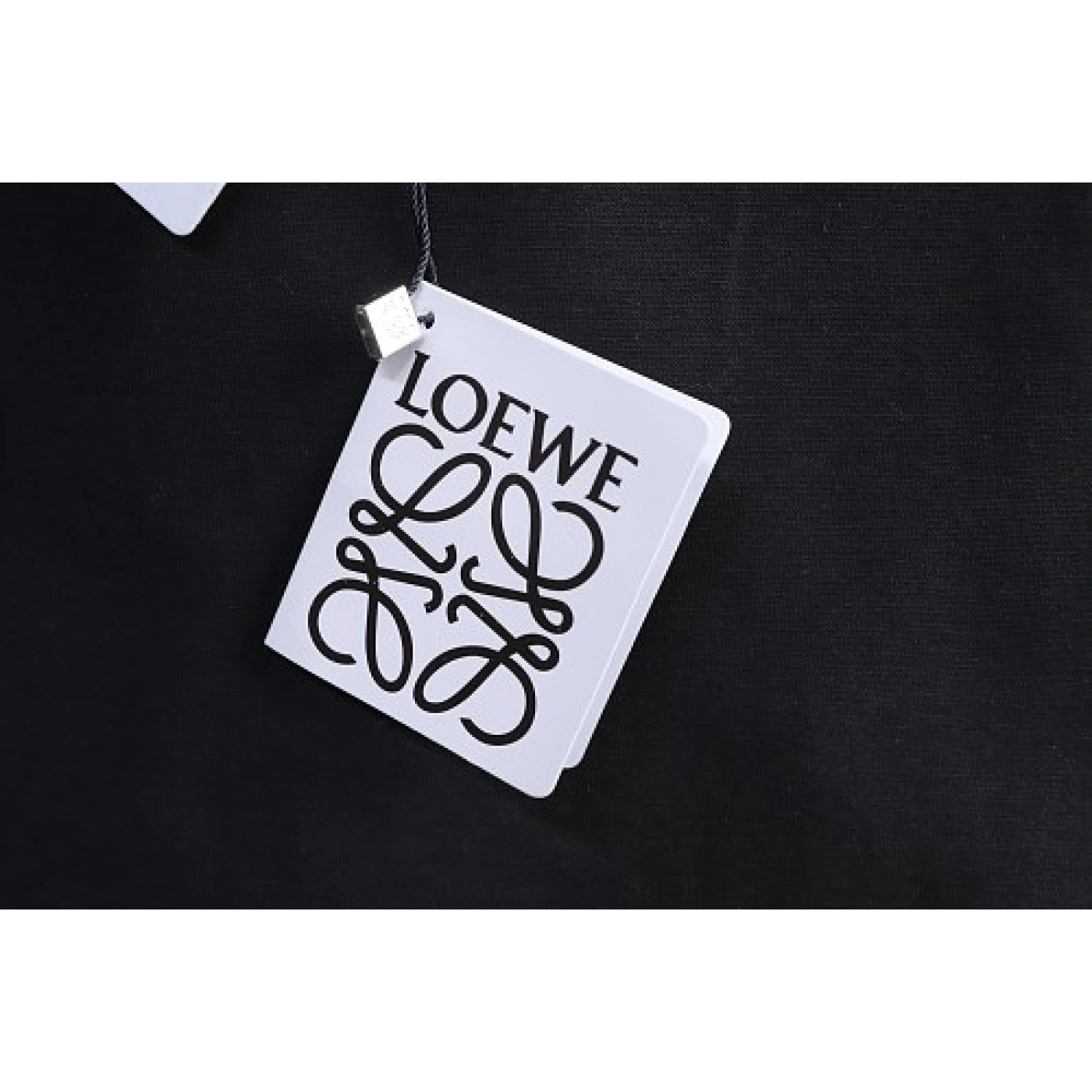 Loewe Misaligned Logo Embroidered T-Shirt Black