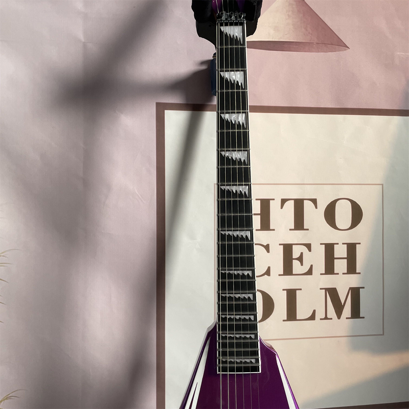Purple Electric Guitar Alexi Laiho VShape Floyd Rose Bridge Solid Body 6 strings