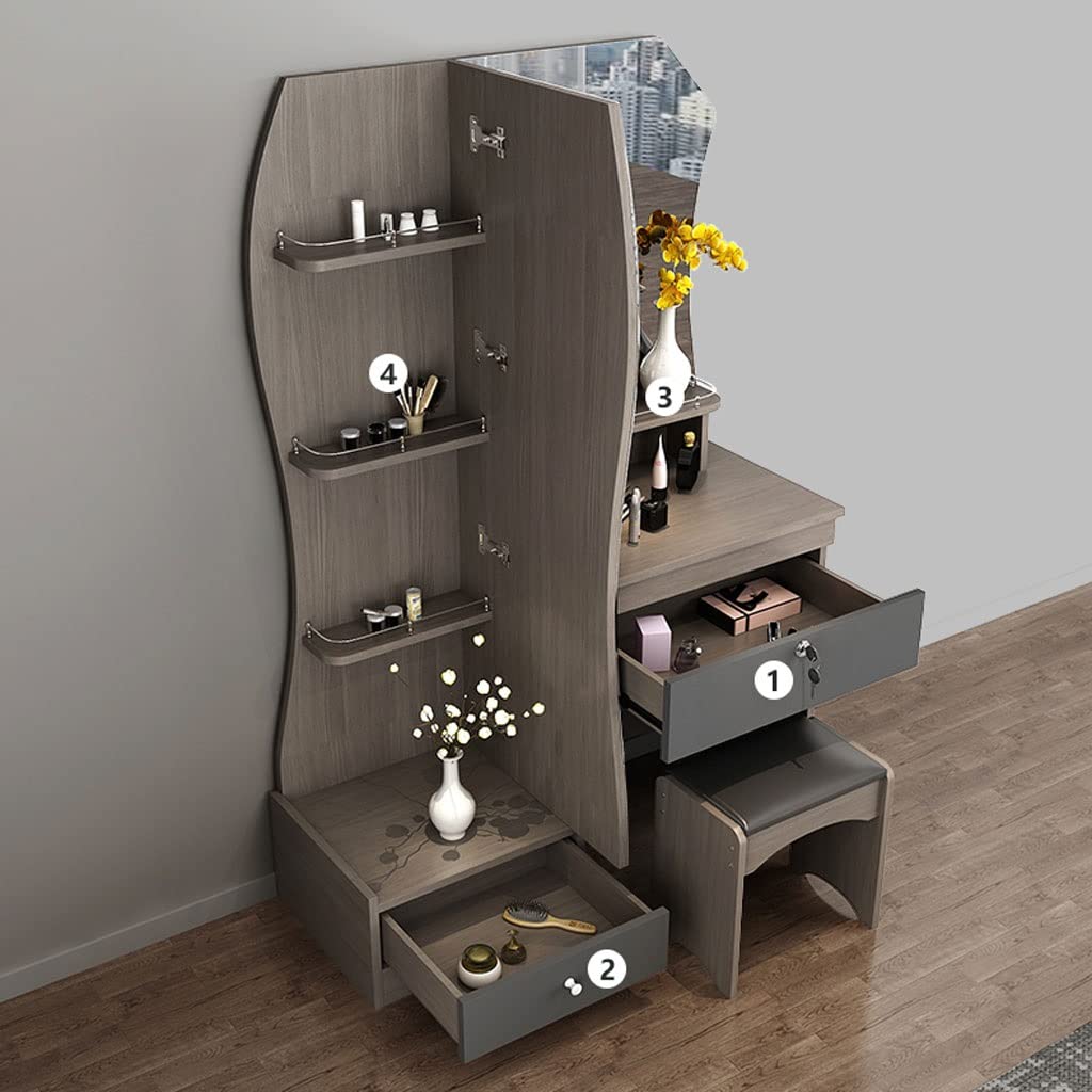 Bedroom Table Vanity Table Set Bedroom Storage Dresser Modern
