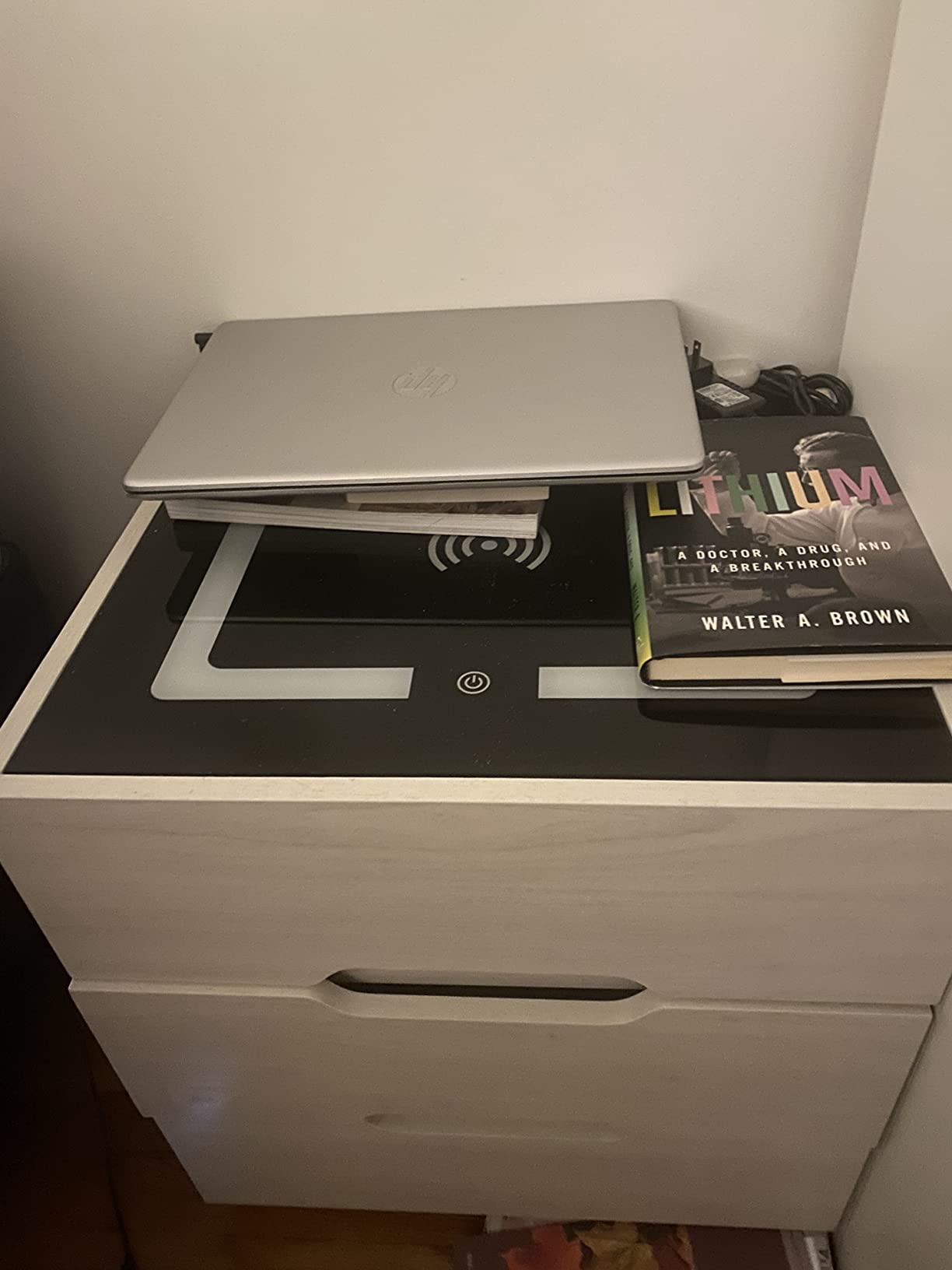 Nightstands Wireless Charging Station and LED Lights