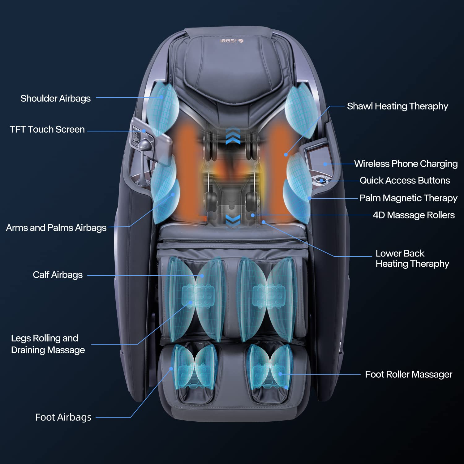 iRest 2023 4D Massage Chair Recliner