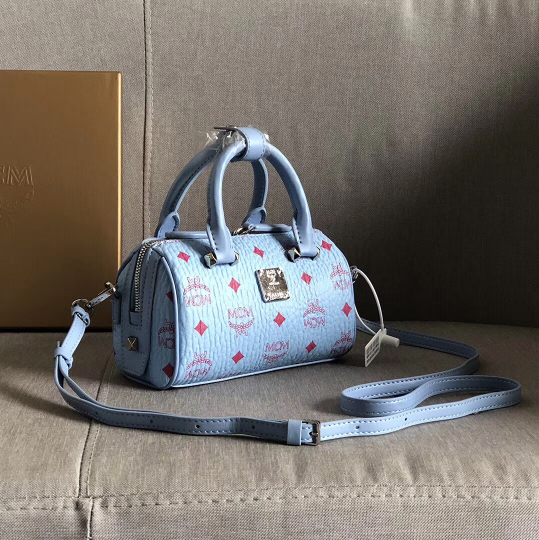 MCM Mini Boston Top Handle Crossbody Bag