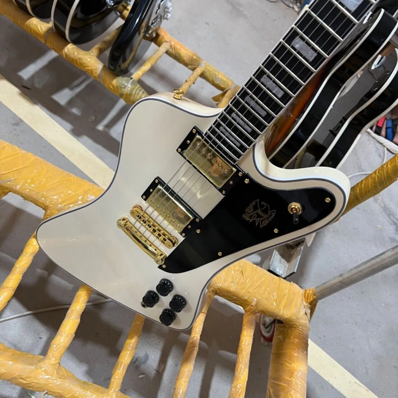 Electric Guitar Mahogany Cream White Body Tune-O-Matic Bridge 6 Strings