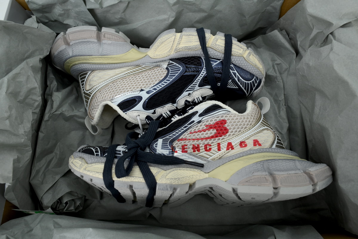 Balenciaga 3XL Sneaker Eggshell Red Navy 840088 W3XSG 9161
