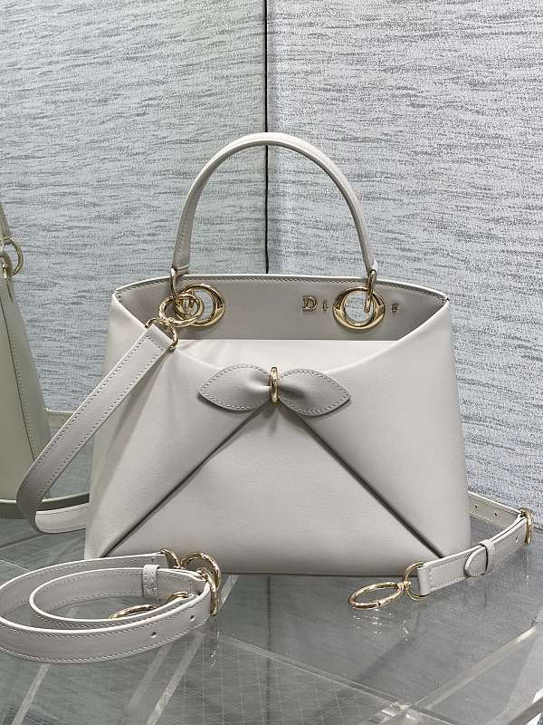 Dior Bow Tote Bag Large Ivory