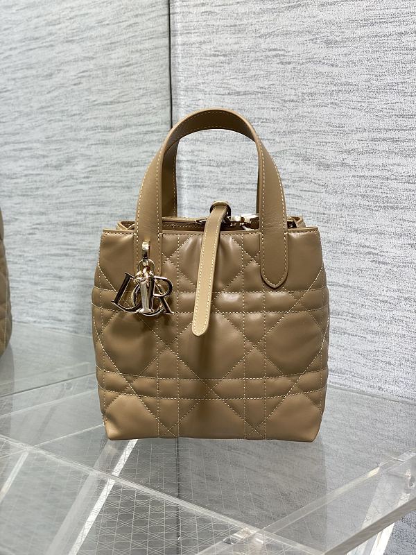 Dior Toujours Vertical Tote Bag Small Caramel