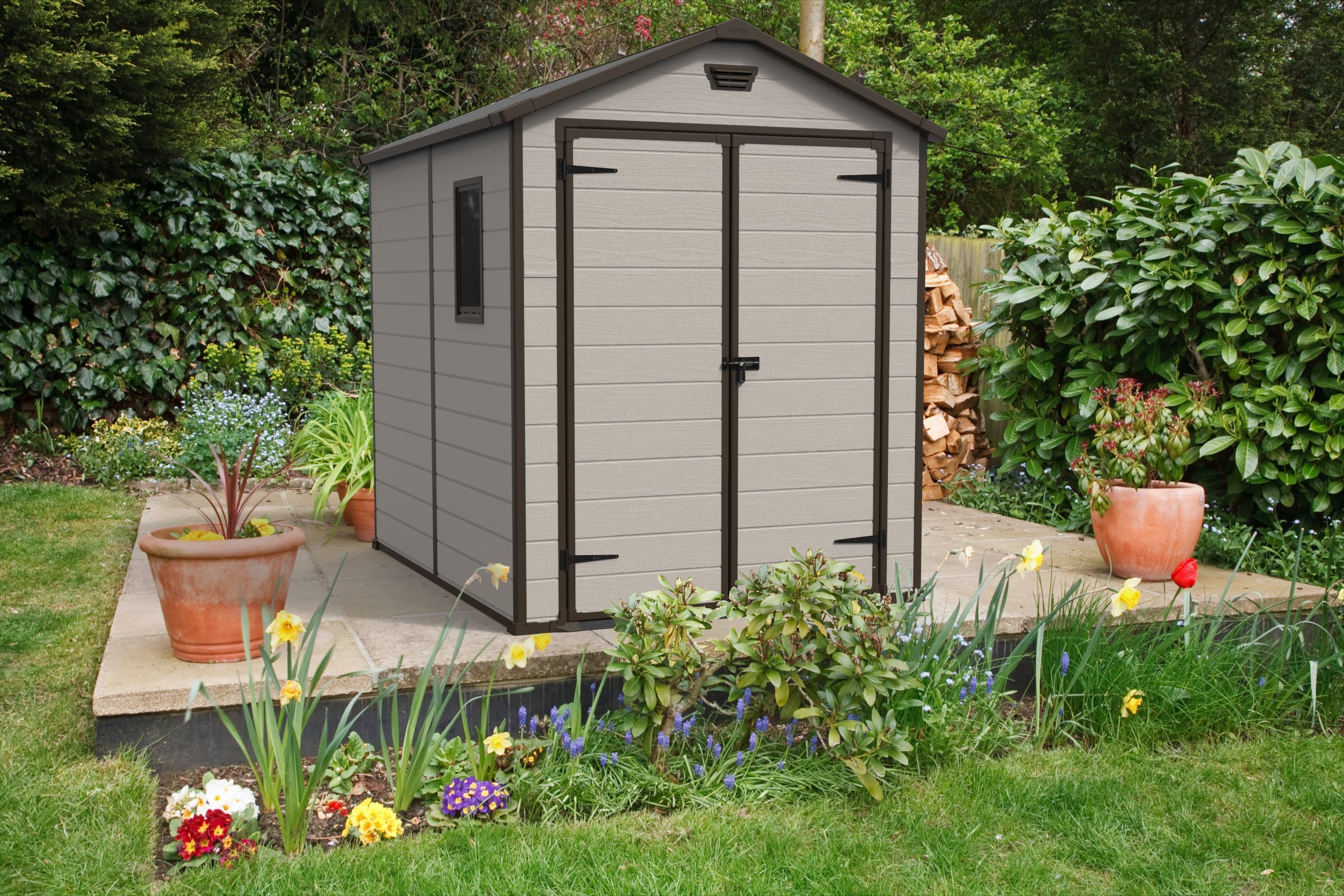 6x8 ft Keter Manor Garden Storage Shed