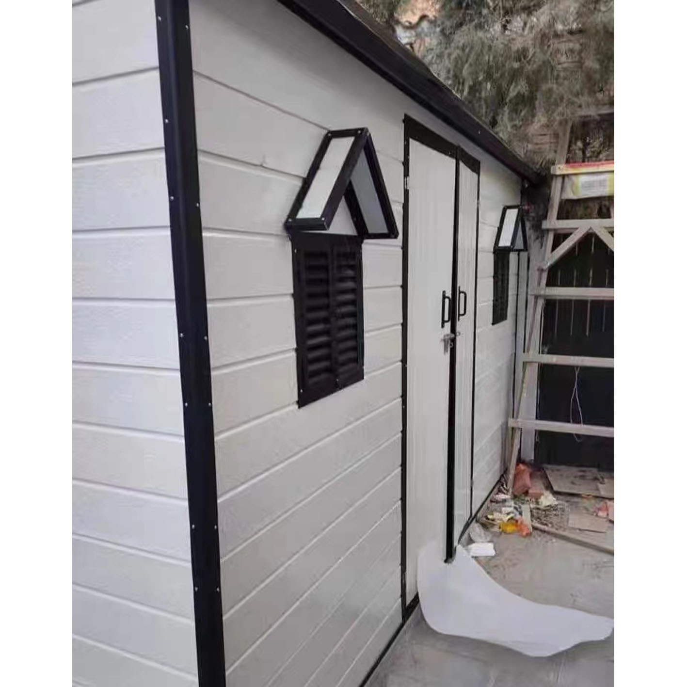Outdoor storage room assembly simple mobile mobile tool room