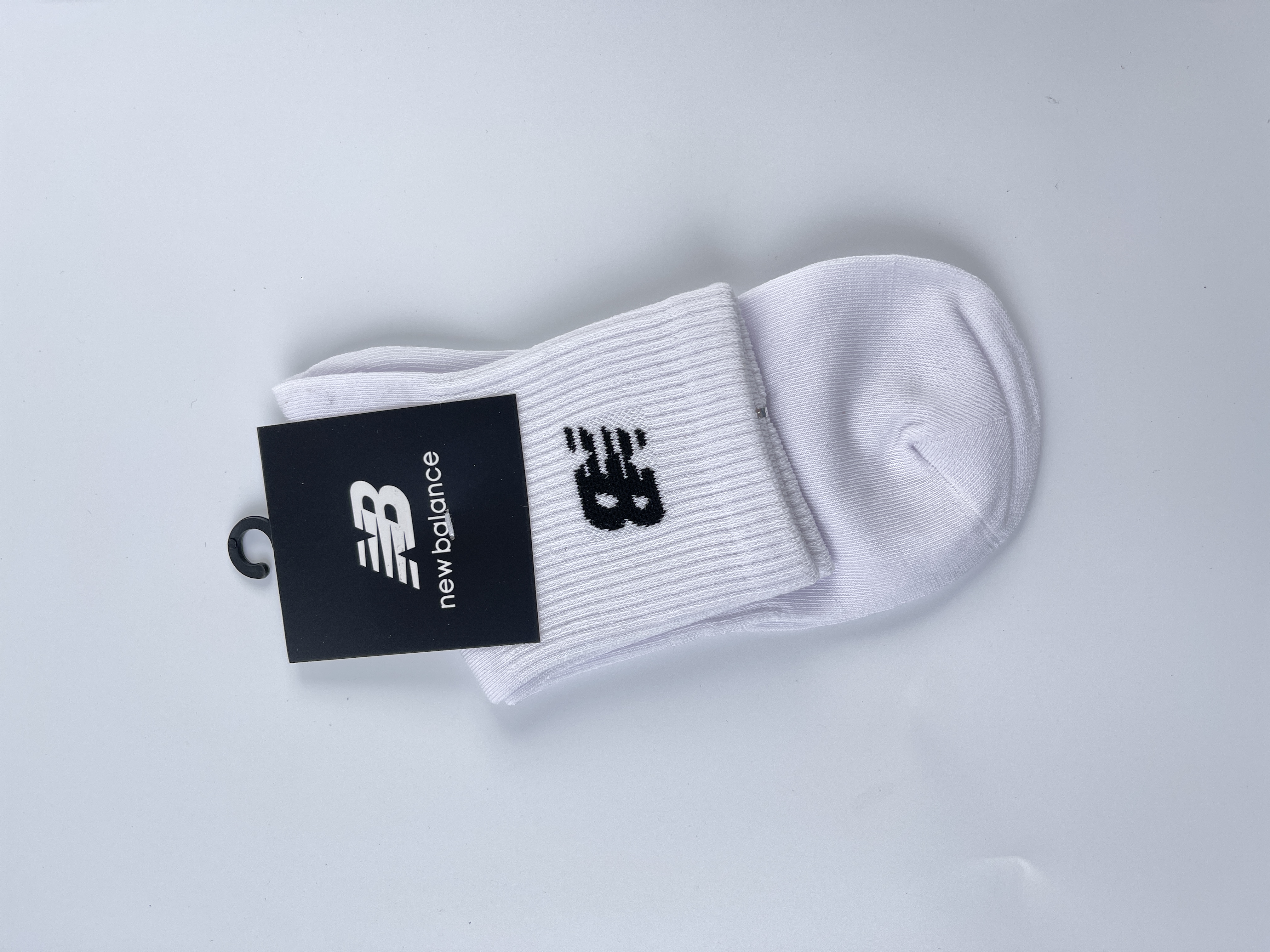New Balance Crew Socks White Black