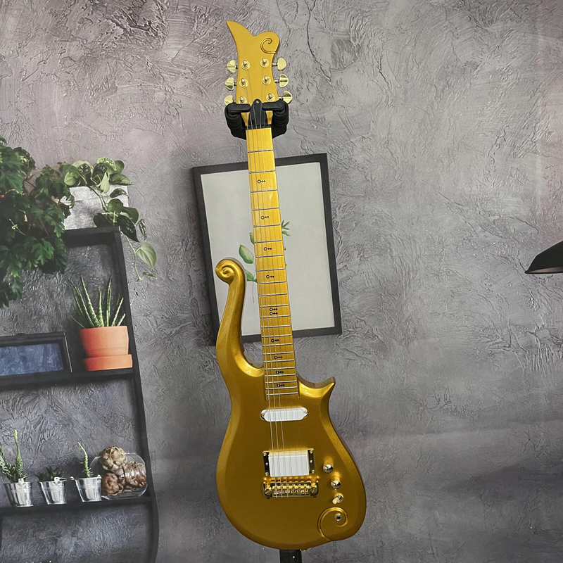 Prince Cloud Metallic Gold Body Electric Guitar SH Pickups 6 strings Top