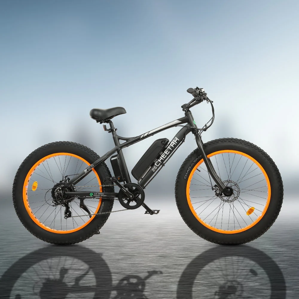 ECOTRIC 26in Fat Tire Electric Bike, 500W, 36V, 7-Speed