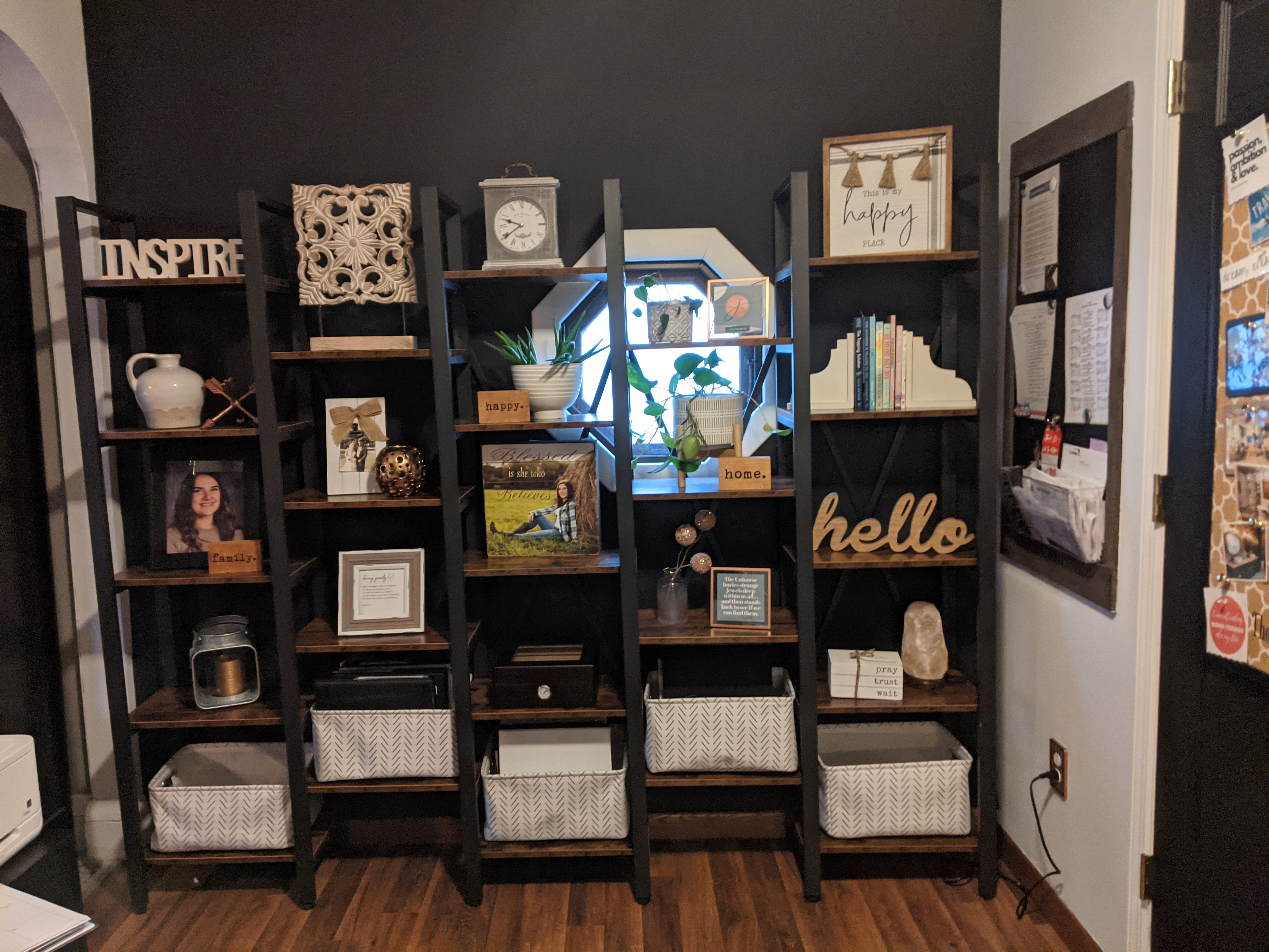 Rustic Super Wide 86 Inch 5 Tier Bookcase with 23 Shelves