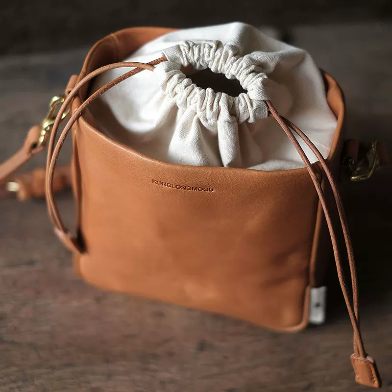 Women's bag drawstring shoulder bag