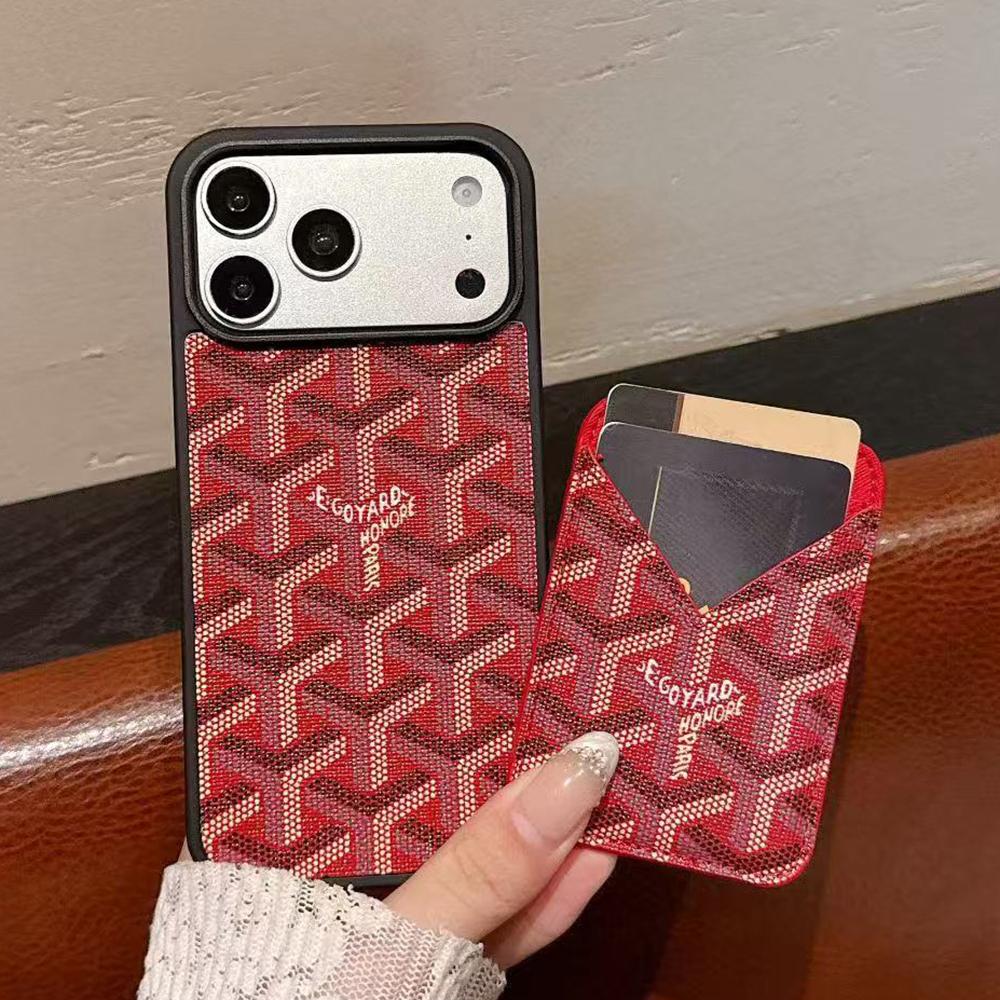 Goyard Classic Monogram Detachable Card Holder Wallet Luxury Phone Case