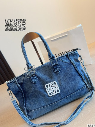 LOEWE Anagram Denim Tote Bag