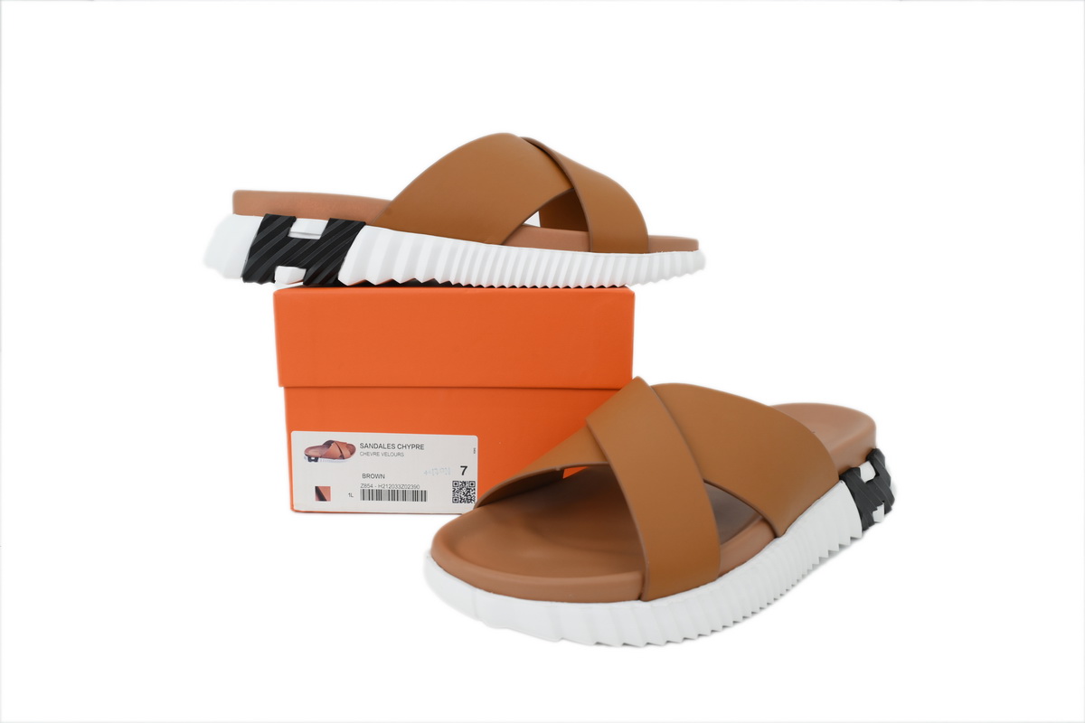 Hermes Infra Sandals Brown