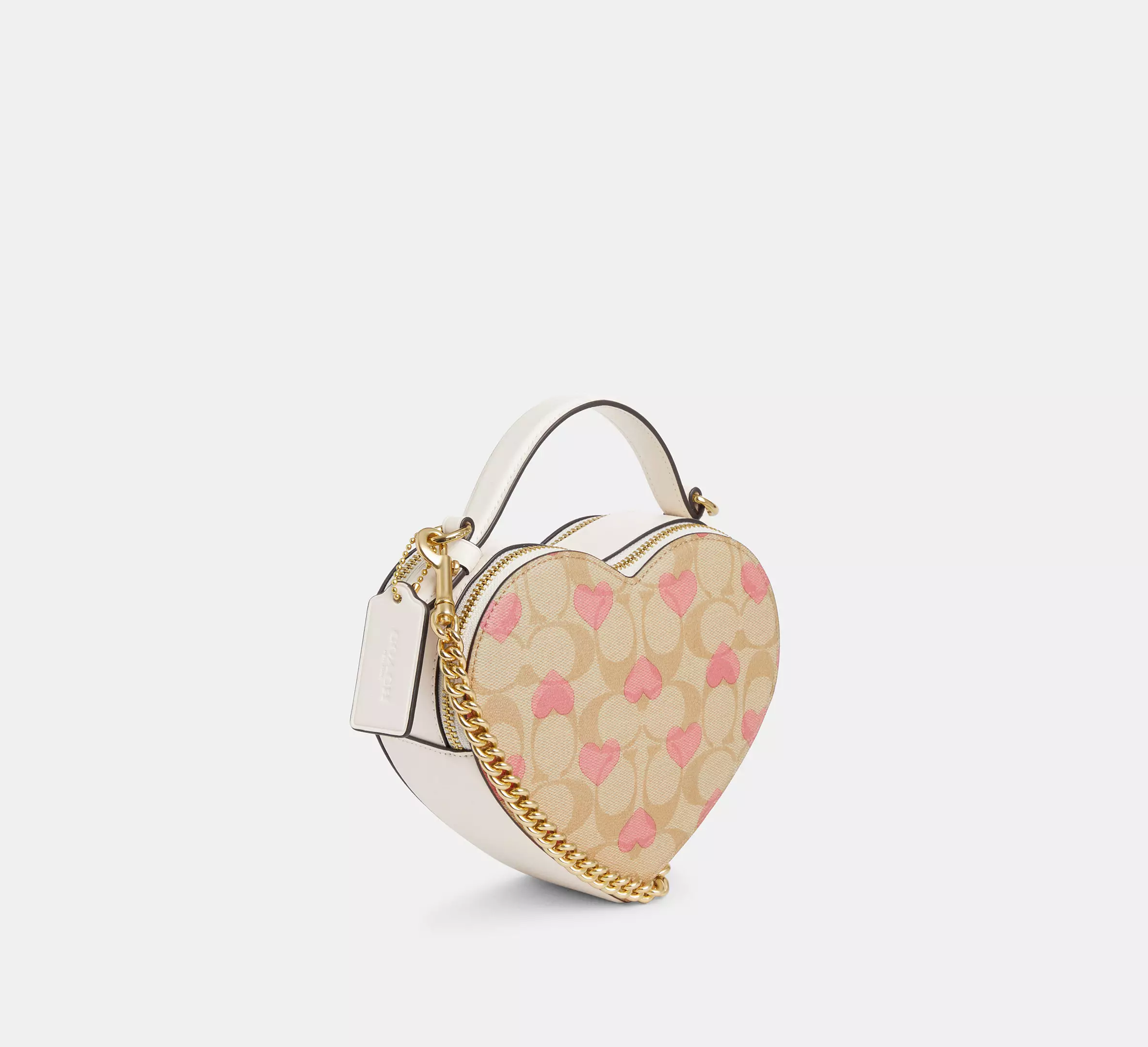 Heart Crossbody In Signature Canvas With Heart Print