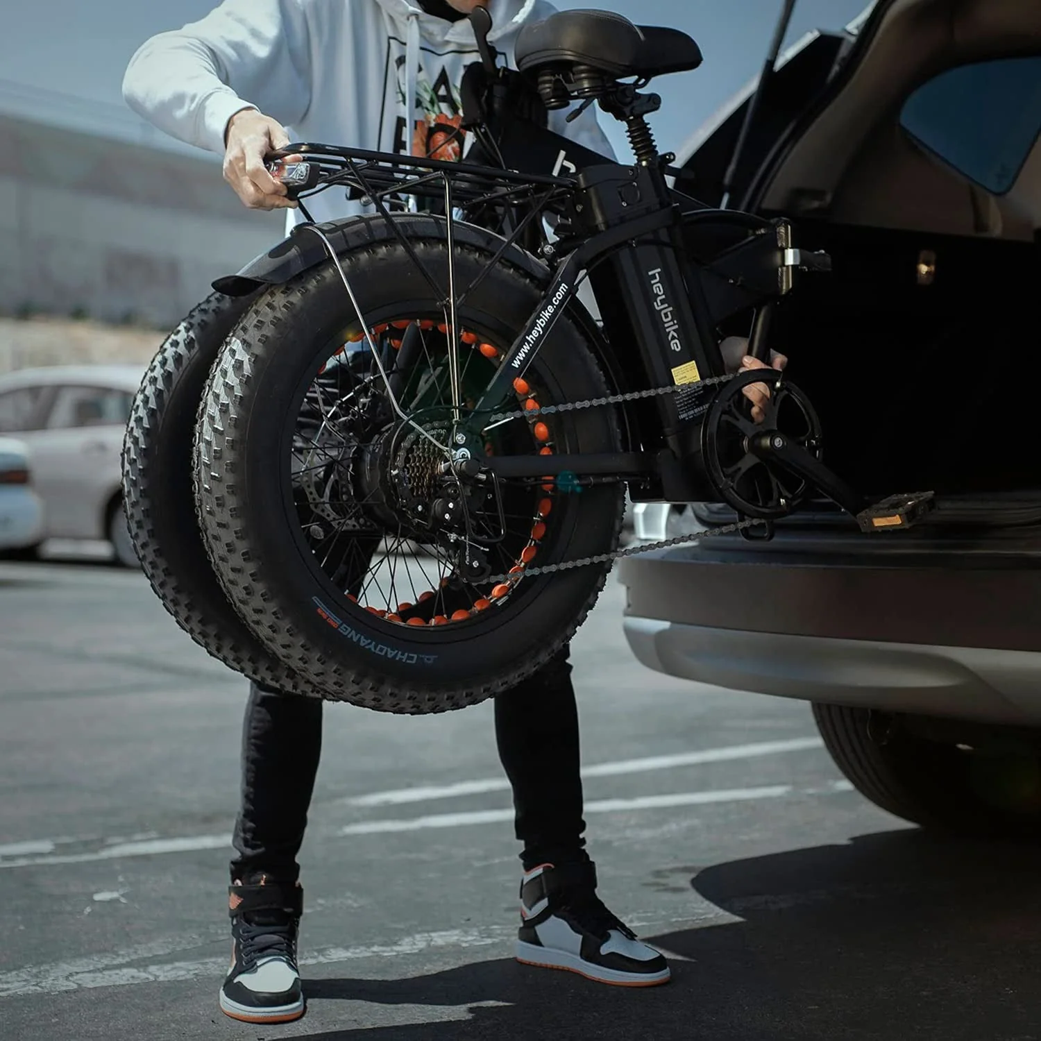 Heybike Mars 20in Folding Fat Tire Electric Bike, 500W, 48V 12.5Ah