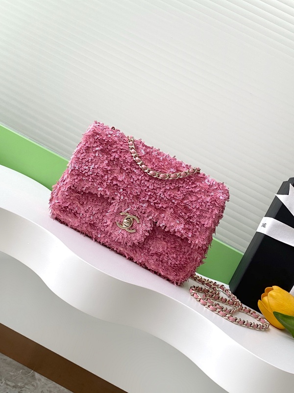 Chanel Boucle Flap Bag Pink Chain