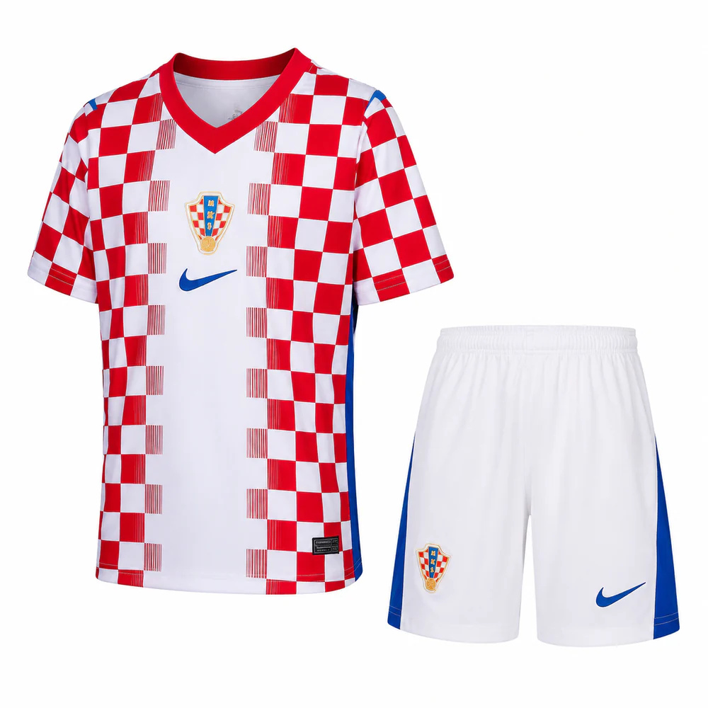 Kids Croatia Home Jersey Kit World Cup 2026